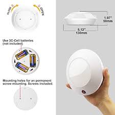 Keep your home safe and protected with a battery motion sensor light. Biglight Battery Operated Led Ceiling Light Indoor Outdoor Color Changing Lights Remote Controlled Wireless Light For Hallway Shower Shed Closet Hall Corridor Bedroom Bathroom Mood Lighting 5 Inch Tools Home Improvement Co