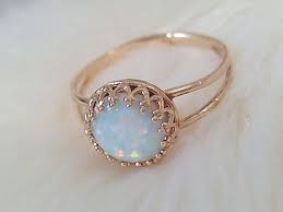 White Opal Ring Gold Ring White Opal Gold White Opal Ring Gold Ring Opal Opal Rings Opal Ring Gold Black Diamond Engagement Ring Set