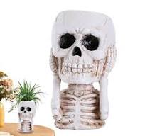 Halloween-beeld, Schedel, Opslagkop, Plantenbak, Creatief
