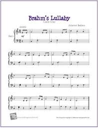 Brahms Lullaby Free Easy Harp Sheet Music Digital Print Easy Piano Sheet Music Piano Sheet Piano Sheet Music