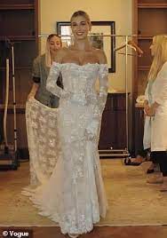 Hailey Bieber Chose Virgil Abloh To Design Gown Due To Street Style Wedding Dresses Wedding Dresses Unique Gorgeous Wedding Dress