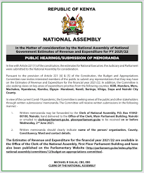 Firs t, it pro vide s a rea lit y c heck. The Budget And Appropriations Parliament Of Kenya Facebook