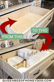 How To Dish Drawer Organizer Diy Drawer Organizer Kitchen Drawer Dividers Dish Drawers