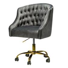 2pcs clear ghost victoria dining & vanity dressing room chair transparent modern. Gray Office Chairs Home Office Furniture The Home Depot