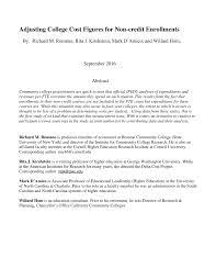 Delaware county community college is proud to elect students to who's who among students in american junior colleges each year. Pdf Adjusting College Cost Figures For Non Credit Enrollments Adjusting College Costs For Non Credit Enrollments