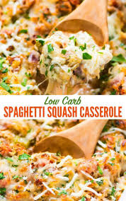 Low Carb Spaghetti Squash Casserole In 2020 Spaghetti Squash Recipes Healthy Healthy Turkey Recipes Spaghetti Squash Casserole