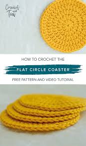 Start by casting a few stitches onto a double pointed needle and knit into the front and back of each stitch in order to increase the rows. How To Crochet A Flat Circle Coaster Us Terms Crochet Circle Pattern Crochet Circles Crochet Coaster Pattern