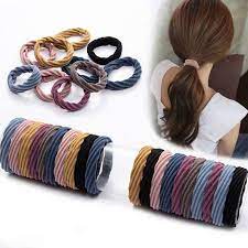 1pc Women Girls Simple Basic Elastic Hair Bands Tie Gum Scrunchie Ponytail Holder Rubber Hair Bands Fashion Hair Accessories Ikat Rambut Alat Rambut Aksesoris