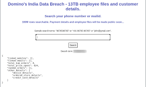 The indian web site of pizza retailer domino's was hacked by a turkish group, which leaked information from about 37,000 accounts online. Hm6wr Px0uqe M