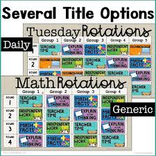 Digital Rotation Boards For Reading Math Bundle