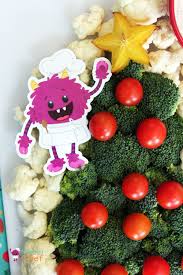 Christmas dinner is the center point of the christmas day. Nomster Chef Christmas Recipes For Kids To Make Broccoli Tree Appetizer Fun Food Recipes For Kids To Make For Healthy Eating