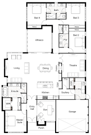 Floor Plan Friday 4 Bedroom Scullery Enook Hamptons Style Home Design Floor Plans House Layout Plans Floor Plan Design