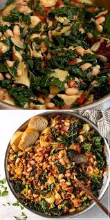 Tuscan White Bean Skillet Recipe In 2020 Whole Food Recipes White Bean Recipes Vegetarian Recipes