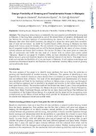A forum community dedicated to skyscrapers, towers, highrises, construction. Pdf 2010 Journal Advance Materials Research Evaluating The Design And Construction Flexibility Of Traditional Malay House Nangkula Utaberta Academia Edu