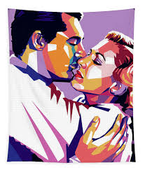Cary Grant and Jean Arthur Tapestry by Retro Movie Posters