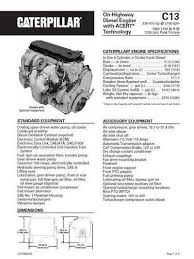 Cat C13 Specs Bolt Torques Manuals