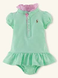 Gingham Collar Polo Dress - Dresses Rompers Layette Girl Newborn9m - Ralphlaurencom 28 Baby Girl Fashion Ralph Lauren Baby Girl Baby Girl Dresses