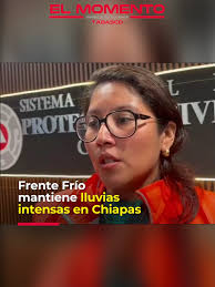 Shekel Monserrat González López, meteoróloga de Protección Civil Chiapas,  informó que el Frente Frío No. 19 permanece estacionario sobre la Península  de Yucatán y el Caribe, mientras que su masa de ...