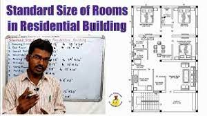 The standard size brick in india is 19 cm by 9 cm by 9 cm (as per is recommendations). Standard Size Of Rooms In Residential Building Standard Room Dimensions In India Youtube