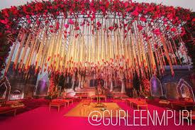 Blessings Showering Down Wedding Decor Design By Gurleen M Puri Gur Indian Wedding Deco Wedding Table Decorations Diy Indian Wedding Decorations