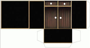 шкаф мебель из картона для кукол своими руками выкройки и схемы Dollhouse Furniture Montar Uma Casa Artesanato Reciclagem Moldes De Bolsas