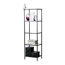 Vittsjo Shelving Unit Ikea Tempered Glass And Metal Hardwearing Materials That Give An Open Airy Feel Shelving Unit Shelving Ikea