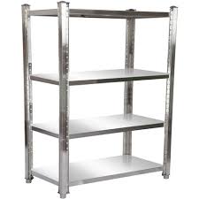 Las estanterías en acero inoxidable son fuertes y muy resistentes. Estanteria De Acero Inoxidable 150x50x155cm Con 4 Baldas Para Hosteleria Cocina Industrial Almacen 61922