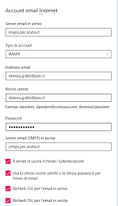 Come Configurare Account Aruba E Pec Su Pc Smartphone E Tablet