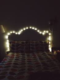 Light Up Headboard Made With A Strand Of Ikea S Kilometer Lights And A Handful Of Push Pins Easy Peasy Homey Decor Home Decor