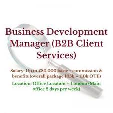 An Exciting Opportunity To Work For A Company In A Competitive Market Sector That Are Looking For A Driven Busi Business Development Client Service Development