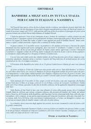 editoriale bandiere a mezz'asta in tutta l'italia per i caduti italiani a  ...