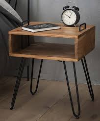 Table De Chevet Industrielle En Bois Massif Ziva En 2020 Table De Chevet Industrielle Table De Chevet Table De Chevet Bois