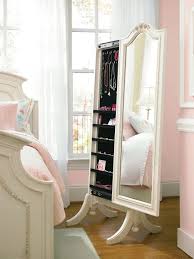 Cheval Storage Mirror Girls Bedroom Furniture Home Room Decor