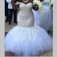 Find the perfect wedding dress for your big day. African Plus Size Wedding Dresses Major Beads Sequins Lace Appliques Mermaid Wedding Dress Off The Shoulder Tulle Lace Up Back Bridal Gowns Misszhu Bridal Online Store Powered By Storenvy