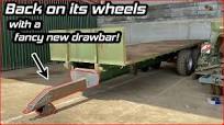 Fitting new drawbar to our flat bed straw trailer. Part 2
