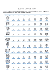 Many diamond size charts tend to overestimate the diameter of a diamond for its carat weight. Beyond4cs Diamond Carat Size Chart Printable Pdf Download