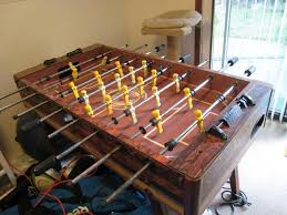 Vintage Foosball Table Tournament Soccer Brown Top Foosball Table Foosball Table