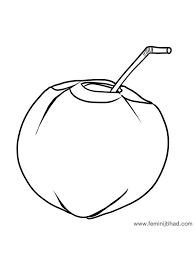 Free Coconut Coloring Image Print Fruit Coloring Pages Print Images Flower Coloring Pages