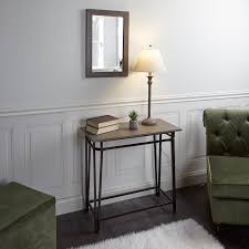 It's functional as it allows you to get a quick look at the mirror before you finally leave the house. Console Table Lamp Mirror 3 Piece Set By Adornments Walmart Com Walmart Com