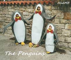 Our penguin costumes are fun for the whole family. Cool Homemade Group Costume South Pole Penguins