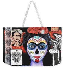 Frida with Painter Collage Acrylic Print by Candy Mayer