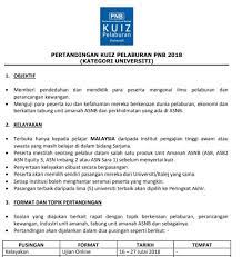 Pautan untuk pertandingan kuiz pelaburan pnb (kategori sekolah menengah) peringkat kelayakan / daerah ini hanya boleh diakses bermula pada 1 april 2018 dan tamat pada 30 april 2018 pendaftaran penyertaan. Ifsc Council Iium On Twitter Pertandingan Kuiz Pelaburan Pnb 2018 Salam Pnb Is Organizing An Investment Quiz That Seeks To Educate Students On Investment Knowledge And Financial Planning It Also Tests