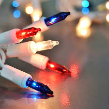 100 Count Red White Blue Miniature String Lights