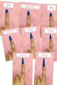 Nail Shapes Lengths In 2021 Nail Shape Chart Press On Nails Fake Nails Shape