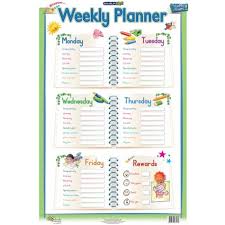 Marlin Kids Educational Wall Chart Weekly Planner