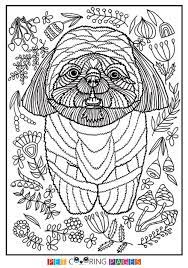 Click the shih tzu coloring pages to view printable version or color it online (compatible with ipad and android tablets). Free Printable Shih Tzu Coloring Page Available For Download Simple And Detailed Versions For Adults And Kids Coloriage Livres A Colorier Coloriage A Imprimer