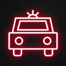 Police Car Icon In Neon Style Car Icons Style Icons Police Icons Png Transparent Clipart Image And Psd File For Free Download Car Icons Neon Icon