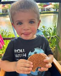 Our stroopwafel cookies are MilesApproved. (Meet Miles, this cute little  guy.) Miles made his own cookie, which makes it taste all the better.  #stroopwafel #interactive #cookies #hollandmichigan #puremichigan  #discoverholland