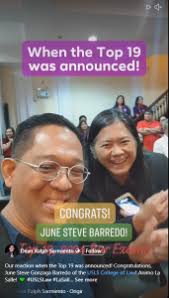 May topnotcher kami! Dean Ralph Sarmiento lauds USLS grad for 19th place in  2024 Bar Exams