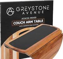 Couch Arm Table - Non-Slip Silicone & Acacia Wood Sofa Arm Tray, Sofa Arm  Table, Dad Birthday Gifts for Men Who Have Everything, Dad Birthday Gift,  ...